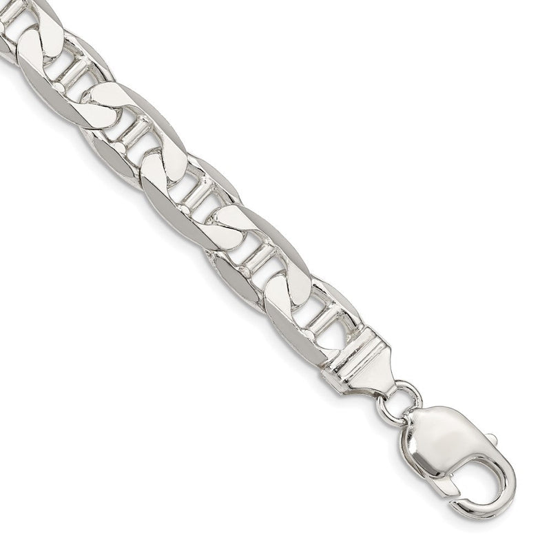 Sterlingsilber 9.5mm Flach Anker Gliederarmband