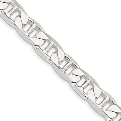 Sterlingsilber 9.5mm Flach Anker Halskette