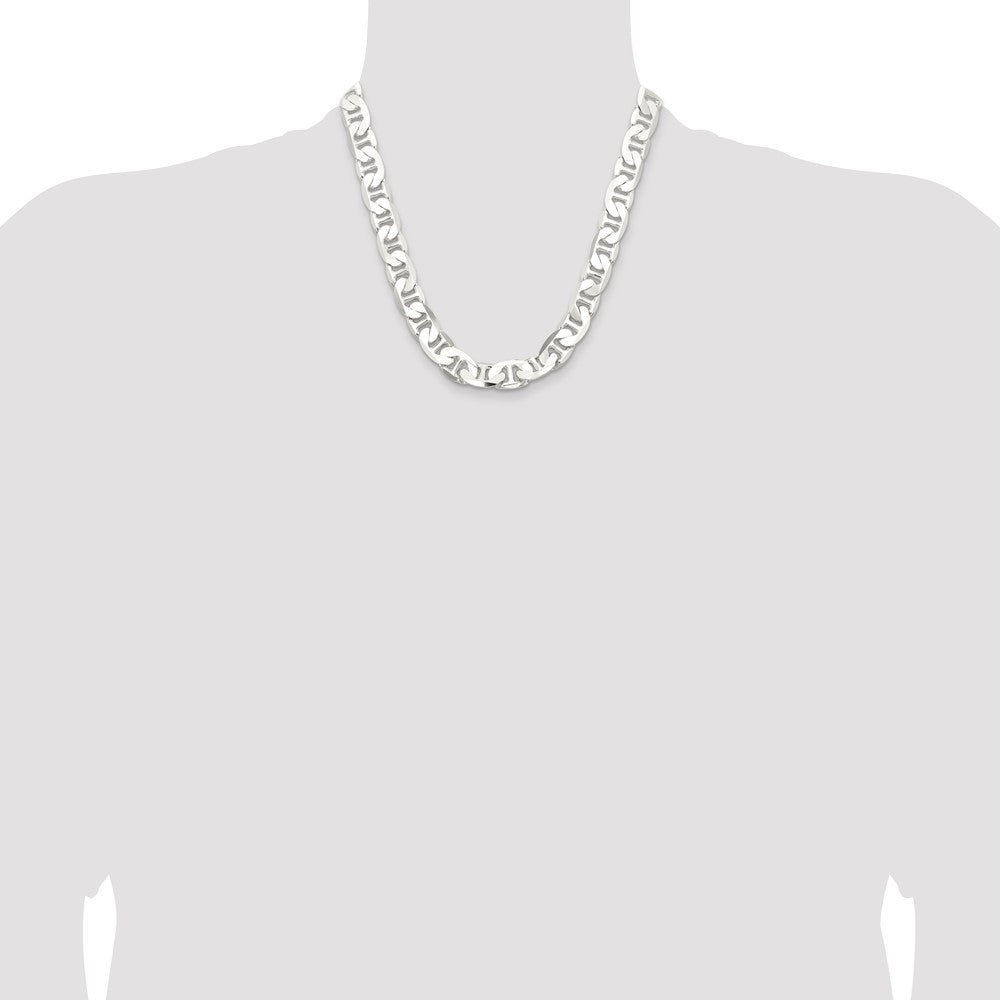 Sterlingsilber 11.5mm Flach Anker Halskette