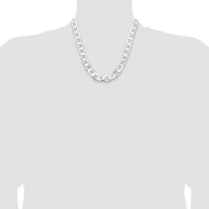 Sterlingsilber 11.5mm Flach Anker Halskette