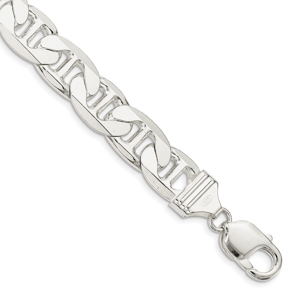Sterlingsilber 11.5mm Flach Anker Gliederarmband
