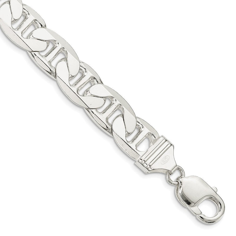 Sterlingsilber 11.5mm Flach Anker Gliederarmband