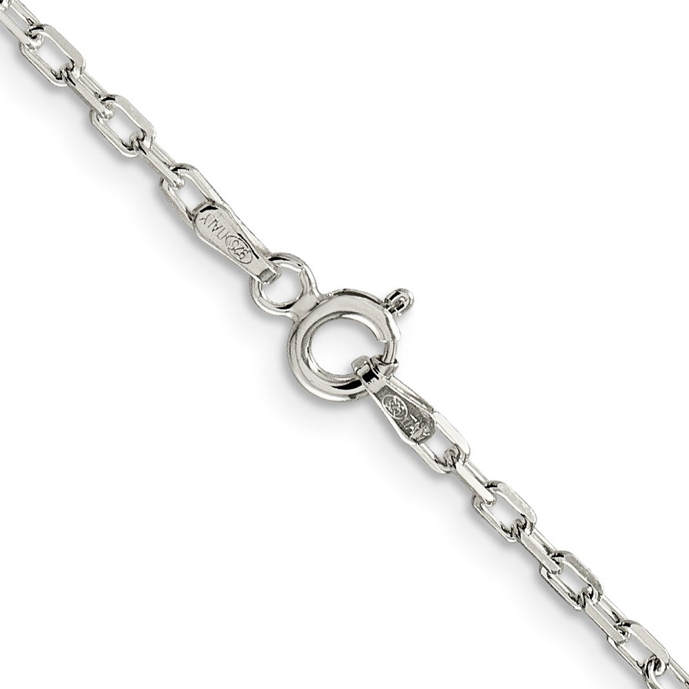 Sterlingsilber 2.2mm Diamantiert Lang Glieder Ankerkette Halskette