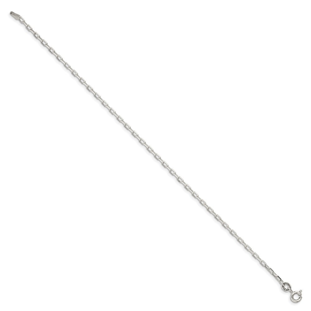 7 Zoll Sterlingsilber 2.2mm Diamantiert Lang Glieder Ankerkette Gliederarmband