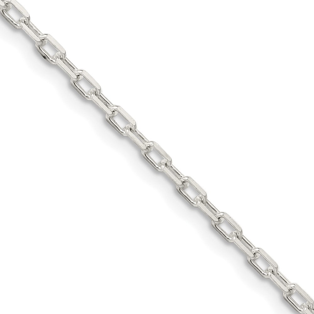 Sterlingsilber 2.2mm Diamantiert Lang Glieder Ankerkette Halskette