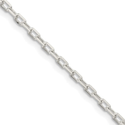 Sterlingsilber 2.2mm Diamantiert Lang Glieder Ankerkette Halskette