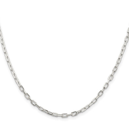 Sterlingsilber 2.9mm Diamantiert Lang Glieder Ankerkette Halskette