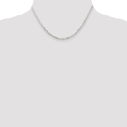 Sterlingsilber 2.9mm Diamantiert Lang Glieder Ankerkette Halskette