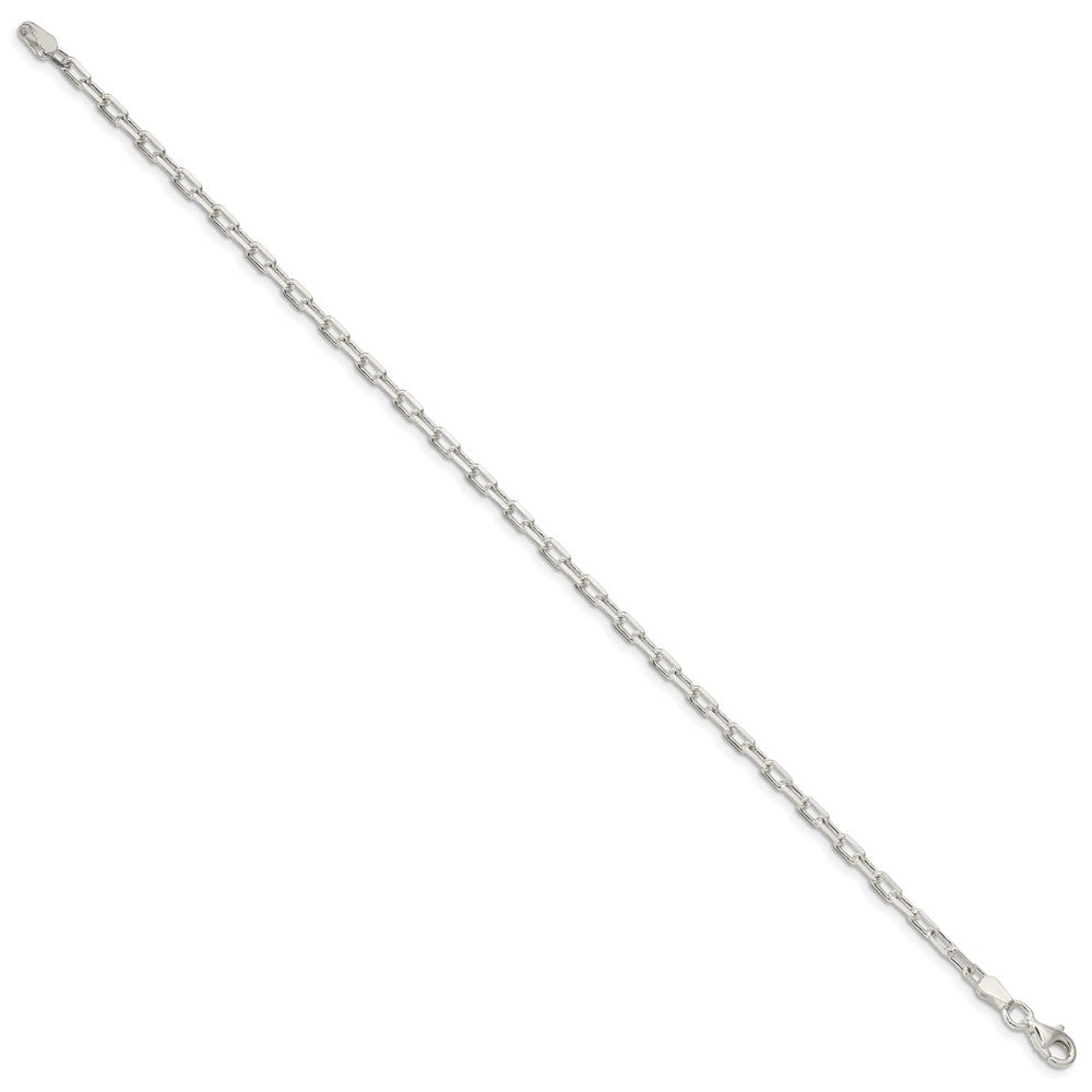 Sterlingsilber 2.9mm Diamantiert Lang Glieder Ankerkette Gliederarmband
