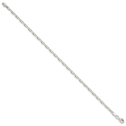 Sterlingsilber 2.9mm Diamantiert Lang Glieder Ankerkette Gliederarmband