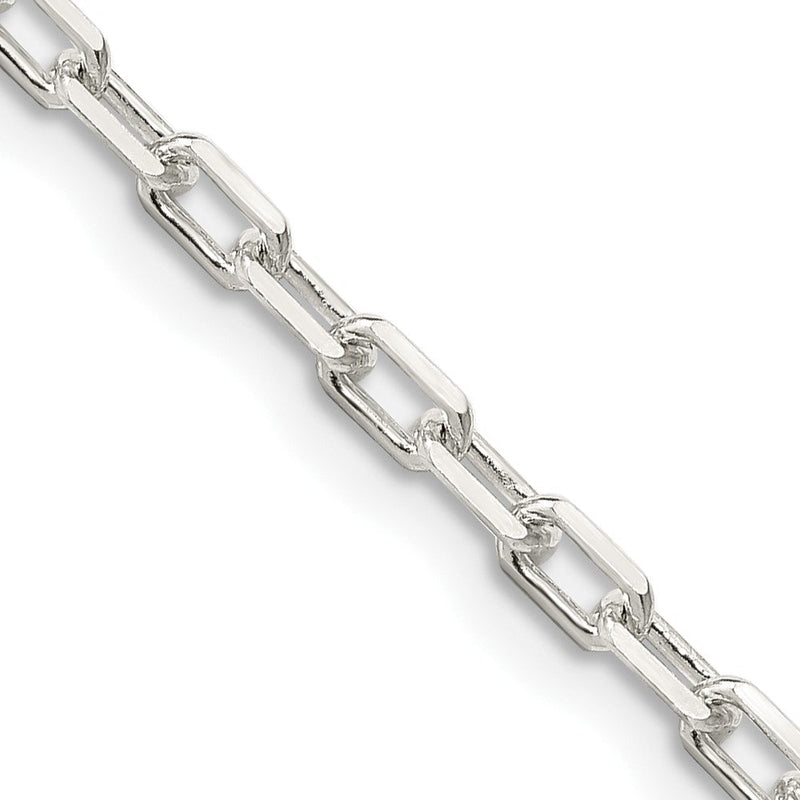 Sterlingsilber 2.9mm Diamantiert Lang Glieder Ankerkette Halskette