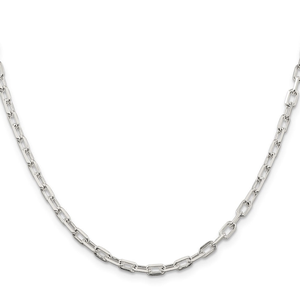Sterlingsilber 3.75mm Diamantiert Lang Glieder Ankerkette Halskette