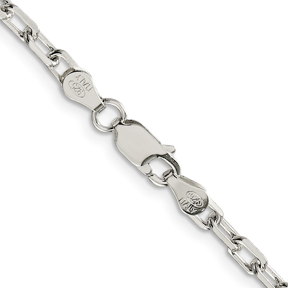 Sterlingsilber 3.75mm Diamantiert Lang Glieder Ankerkette Halskette