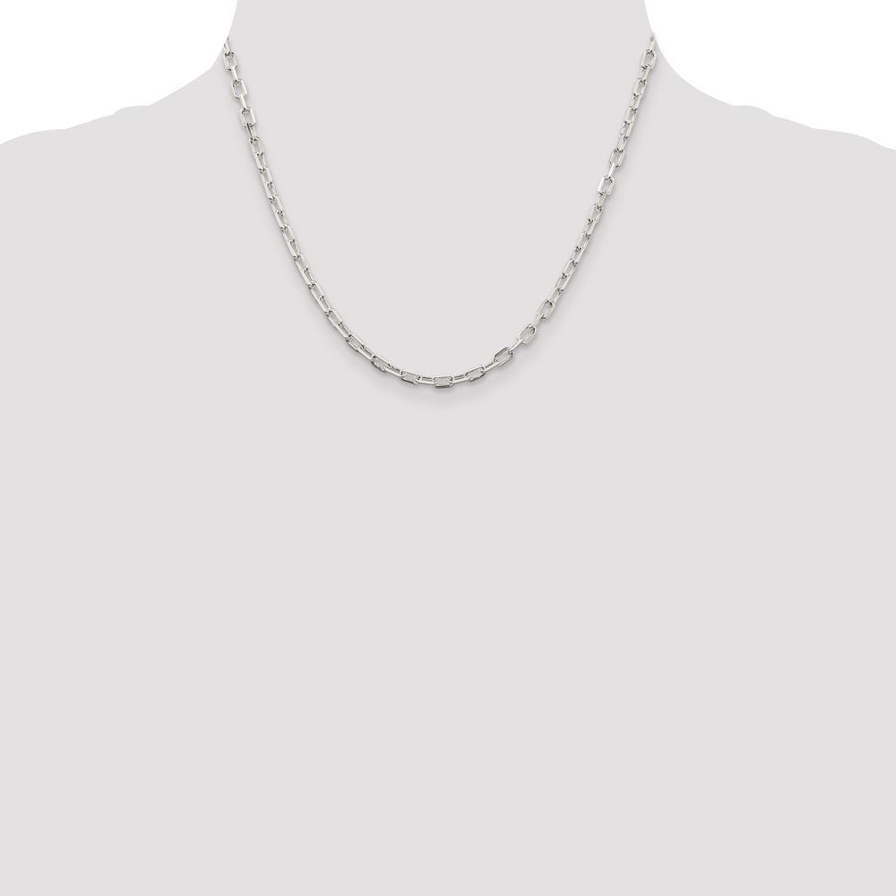 Sterlingsilber 3.75mm Diamantiert Lang Glieder Ankerkette Halskette