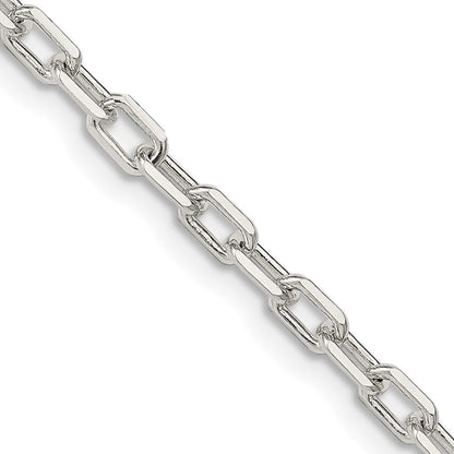 Sterlingsilber 3.75mm Diamantiert Lang Glieder Ankerkette Halskette