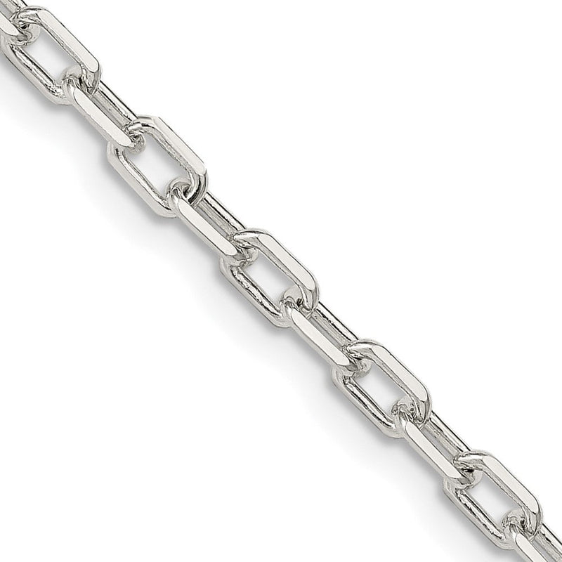 Sterlingsilber 3.75mm Diamantiert Lang Glieder Ankerkette Halskette