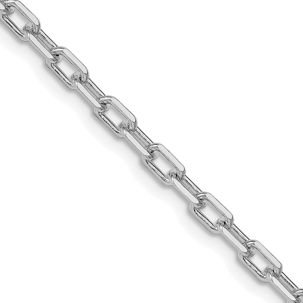 Sterlingsilber Rhodiniert 3.75mm Diamantiert Lang Glieder Ankerkette Kette