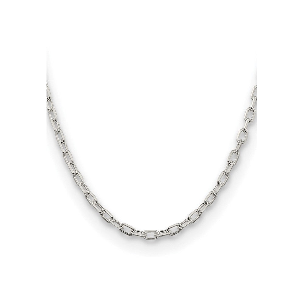 Sterlingsilber 4.5mm Diamantiert Lang Glieder Ankerkette Halskette