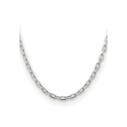 Sterlingsilber 4.5mm Diamantiert Lang Glieder Ankerkette Halskette