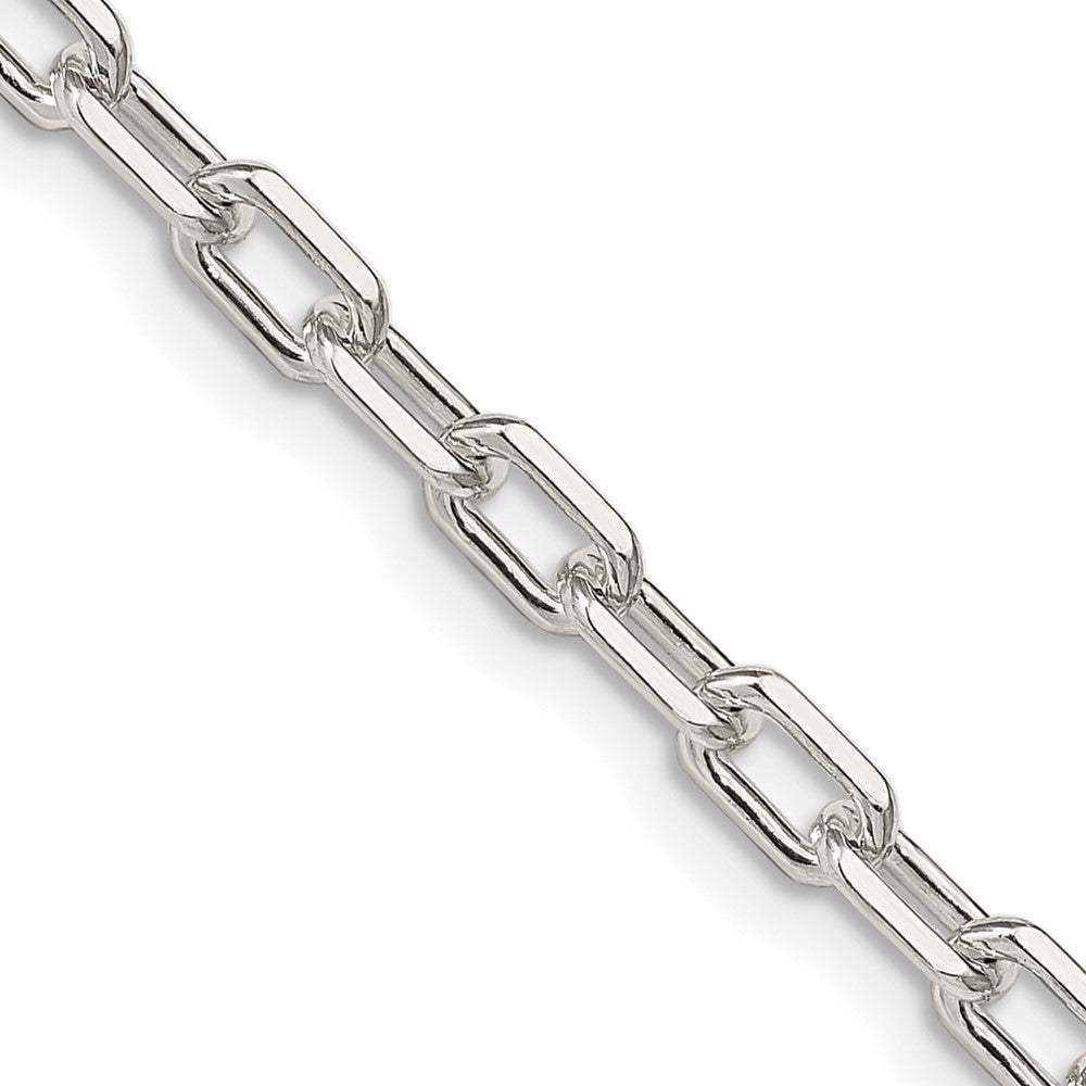 Sterlingsilber 4.5mm Diamantiert Lang Glieder Ankerkette Halskette