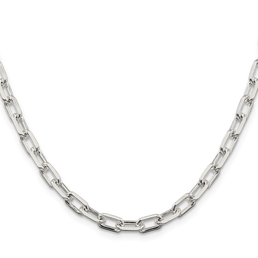 Sterlingsilber 5.75mm Diamantiert Lang Glieder Ankerkette Halskette