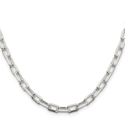 Sterlingsilber 5.75mm Diamantiert Lang Glieder Ankerkette Halskette