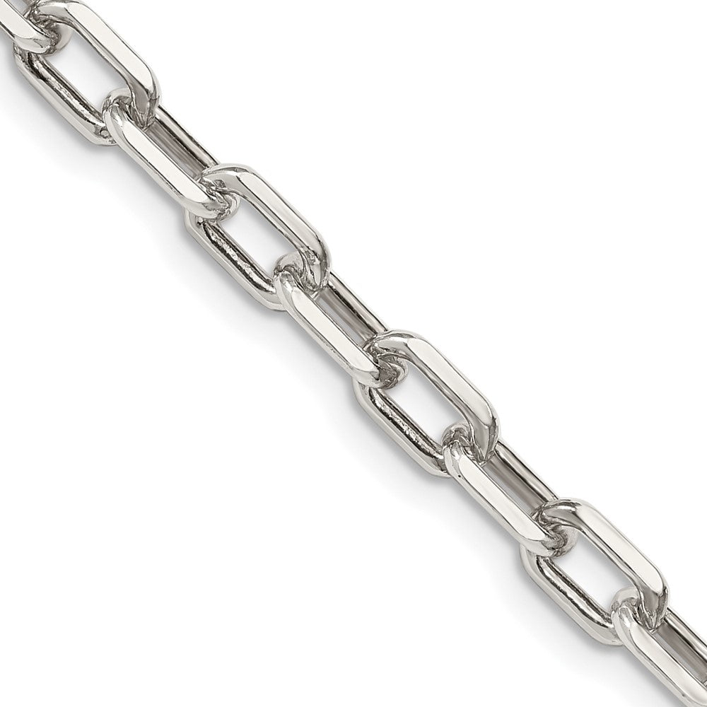 Sterlingsilber 5.75mm Diamantiert Lang Glieder Ankerkette Halskette