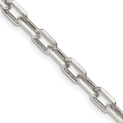 Sterlingsilber 5.75mm Diamantiert Lang Glieder Ankerkette Halskette