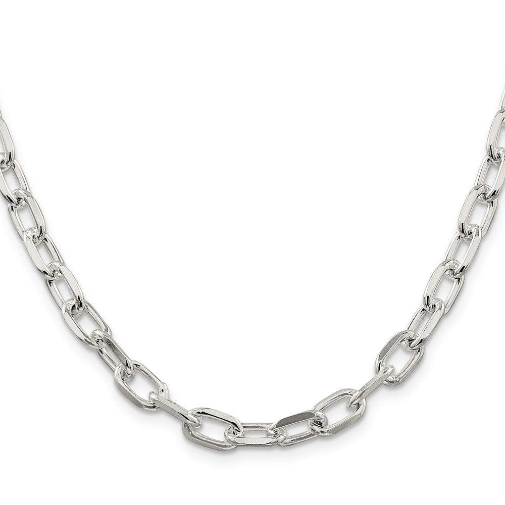 Sterlingsilber 6.65mm Diamantiert Lang Glieder Ankerkette Halskette