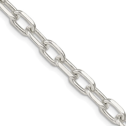 Sterlingsilber 6.65mm Diamantiert Lang Glieder Ankerkette Halskette