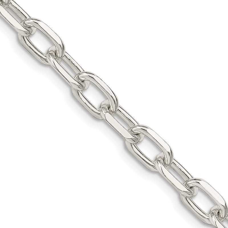 Sterlingsilber 6.65mm Diamantiert Lang Glieder Ankerkette Halskette