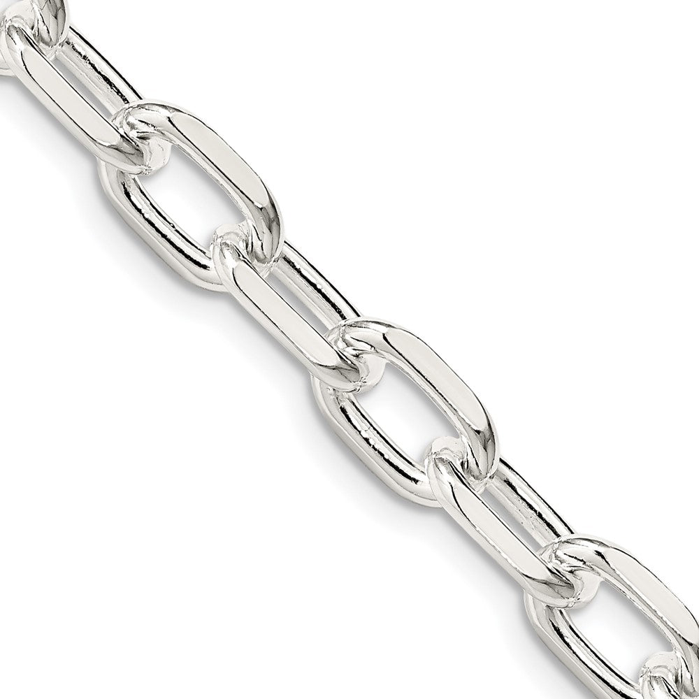 Sterlingsilber 7.5mm Diamantiert Lang Glieder Ankerkette Halskette