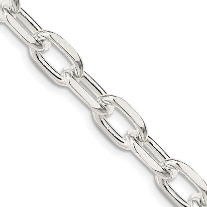 Sterlingsilber 7.5mm Diamantiert Lang Glieder Ankerkette Halskette
