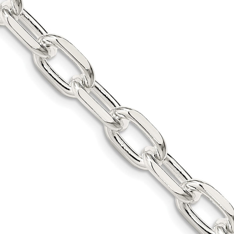 18 Zoll Sterlingsilber 7.5mm Diamantiert Lang Glieder Ankerkette Halskette