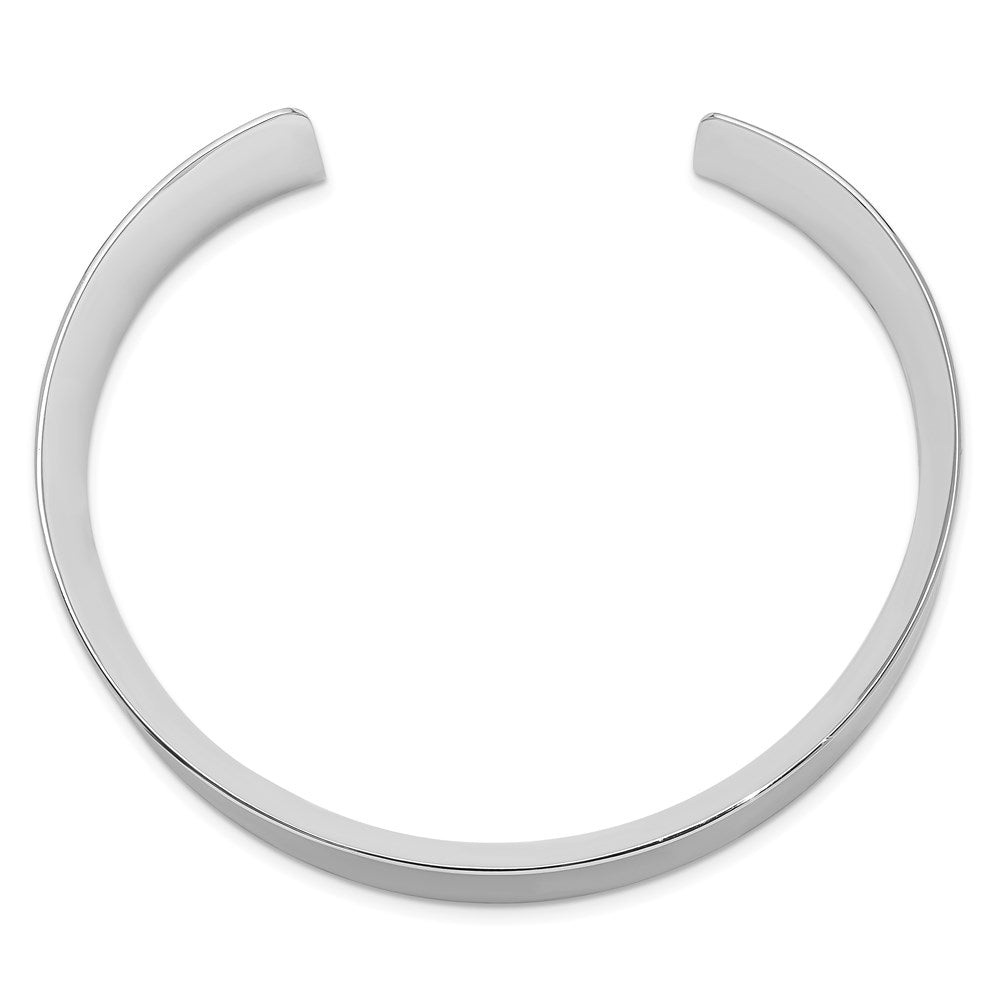 Sterlingsilber Rhodiniert Poliert 20mm Manschette Armreif