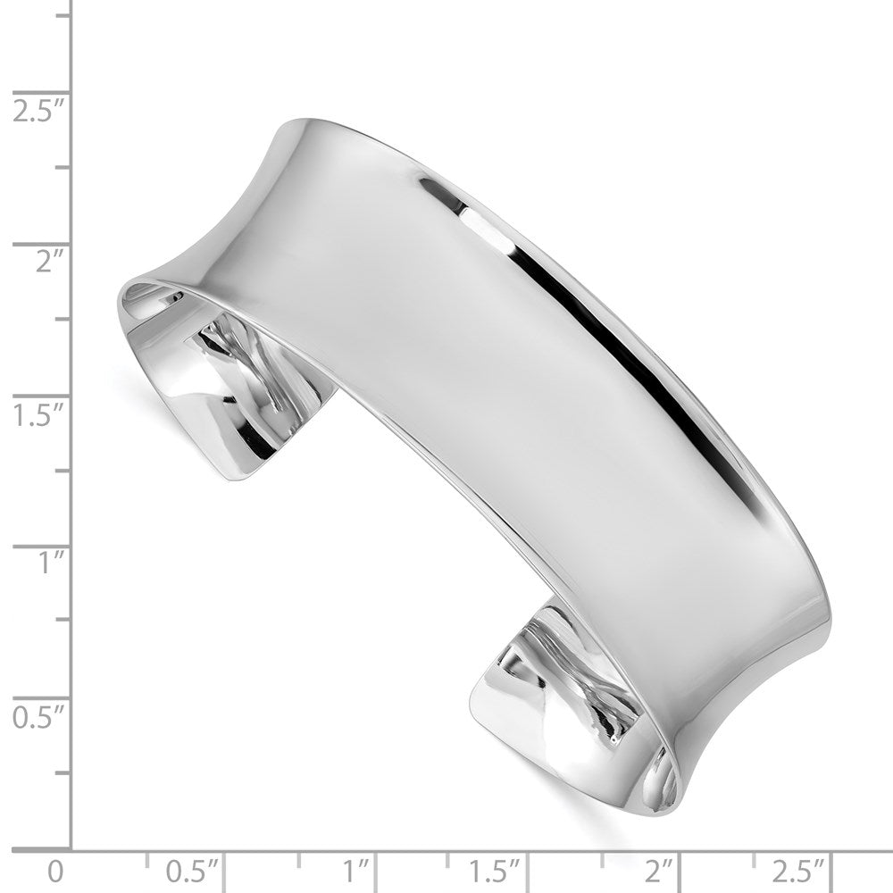 Sterlingsilber Rhodiniert Poliert 20mm Manschette Armreif