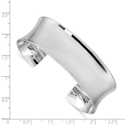 Sterlingsilber Rhodiniert Poliert 20mm Manschette Armreif