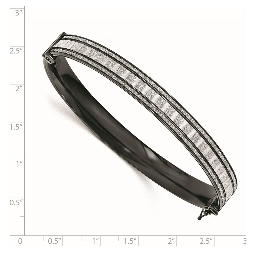 Sterlingsilber Rutheniumbeschichtet Glitzer Infused Armreif