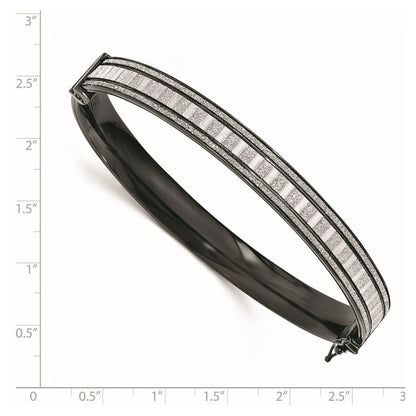 Sterlingsilber Rutheniumbeschichtet Glitzer Infused Armreif