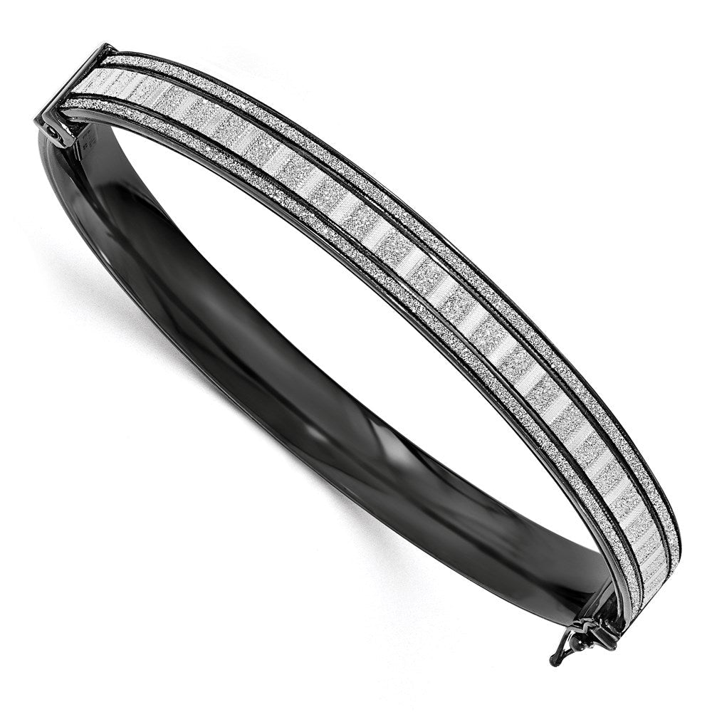 Sterlingsilber Rutheniumbeschichtet Glitzer Infused Armreif