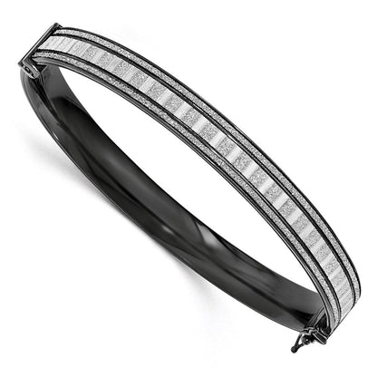 Sterlingsilber Rutheniumbeschichtet Glitzer Infused Armreif