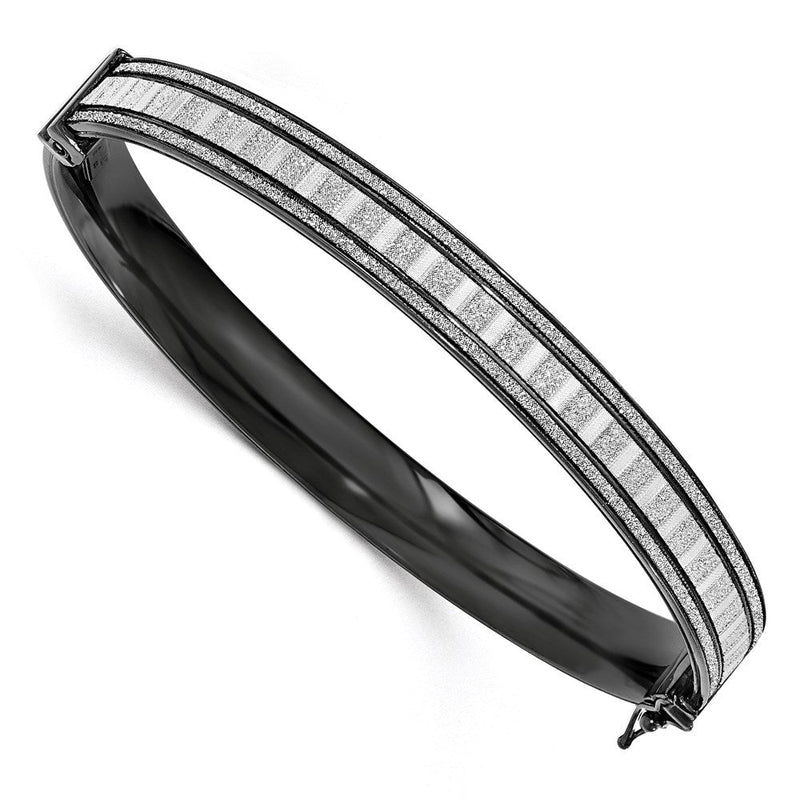Sterlingsilber Rutheniumbeschichtet Glitzer Infused Armreif