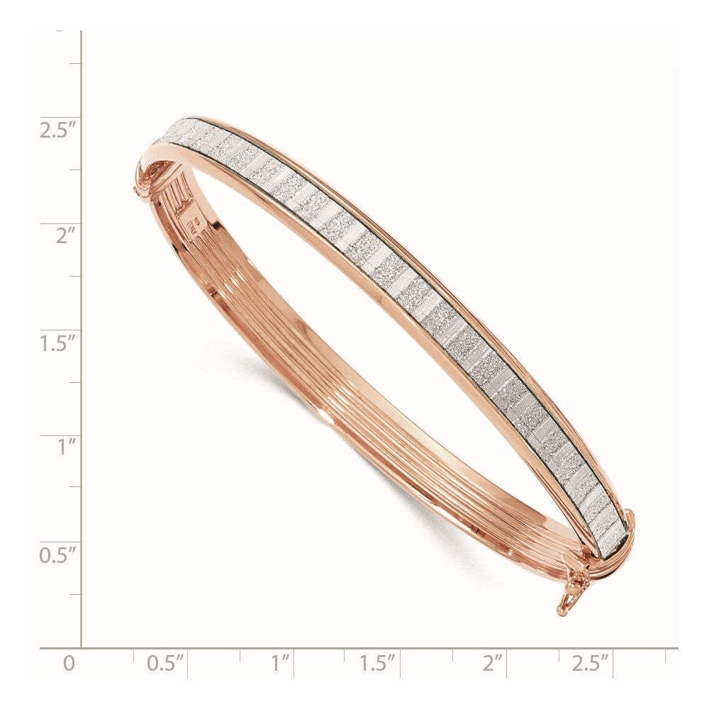 Sterlingsilber Roséfarben mit Glitzer Klappbar Armreif
