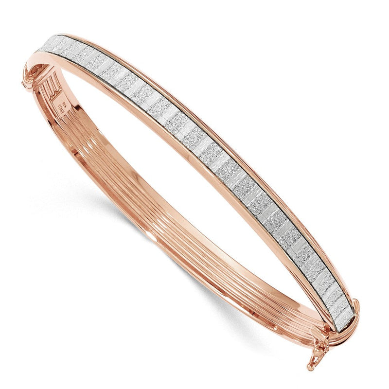 Sterlingsilber Roséfarben mit Glitzer Klappbar Armreif