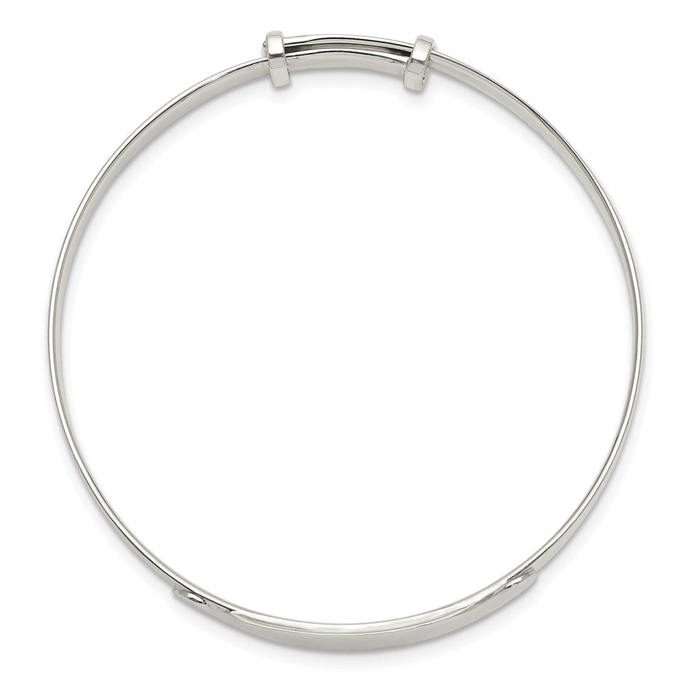 Sterlingsilber Poliert Verstellbar Id Baby Armreif Armband