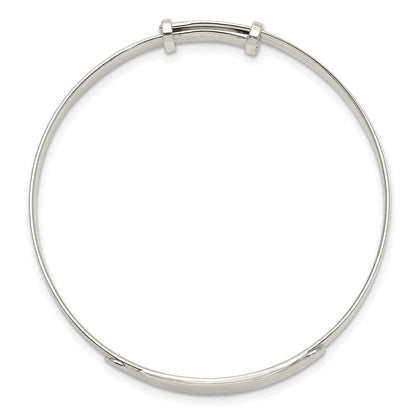 Sterlingsilber Poliert Verstellbar Id Baby Armreif Armband