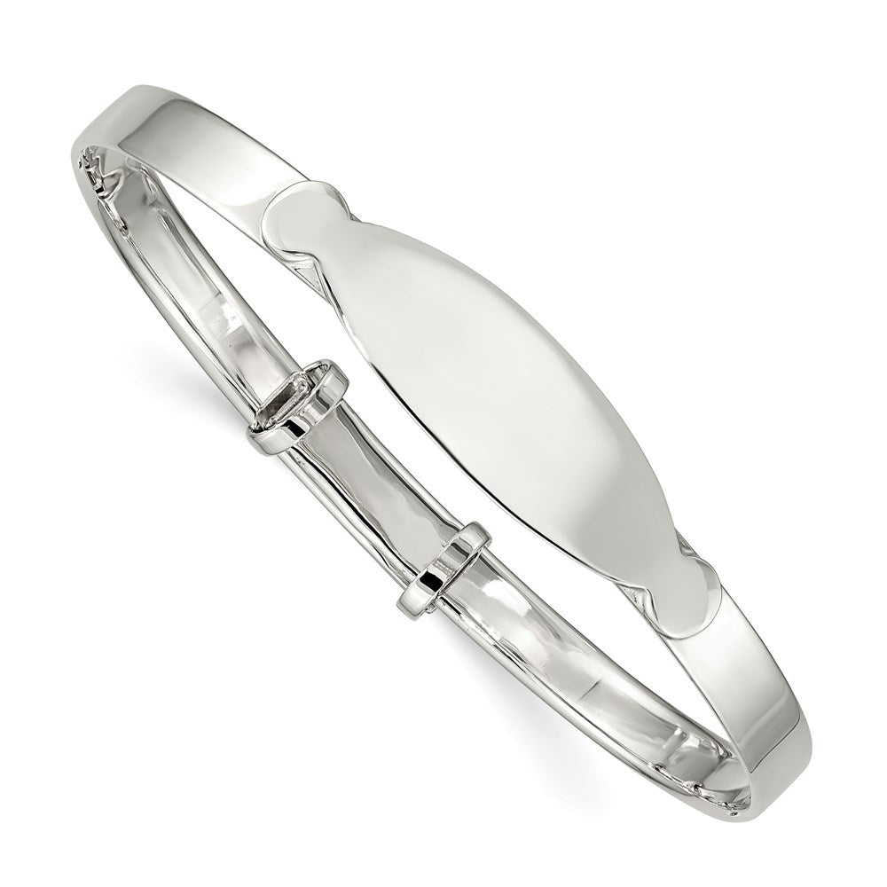 Sterlingsilber Poliert Verstellbar Id Baby Armreif Armband