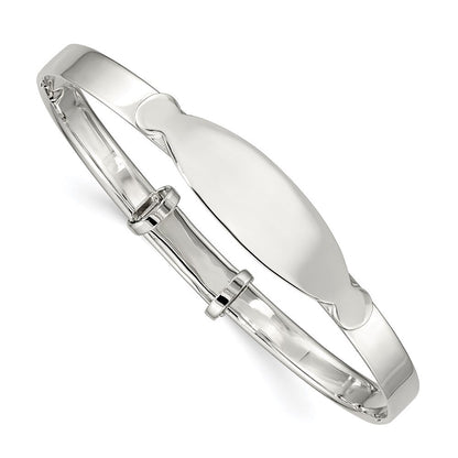 Sterlingsilber Poliert Verstellbar Id Baby Armreif Armband
