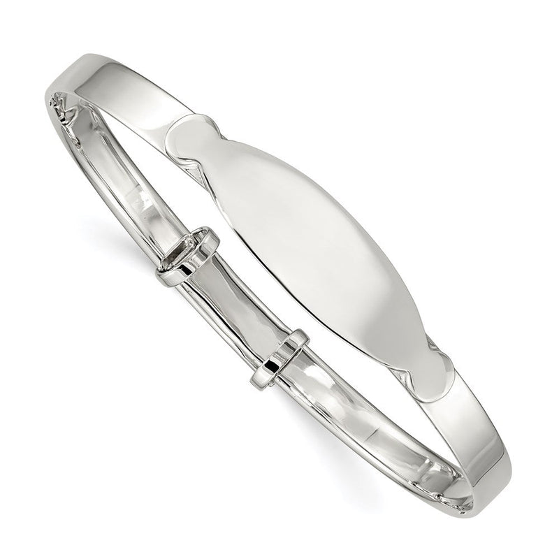 Sterlingsilber Poliert Verstellbar Id Baby Armreif Armband