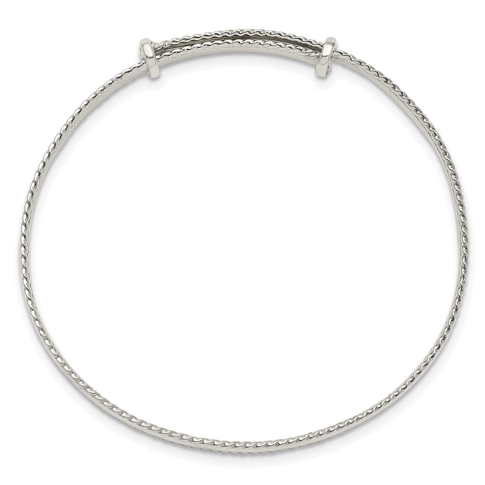 Sterlingsilber Poliert Milgrain 4.75mm Verstellbar Kinder Armreif
